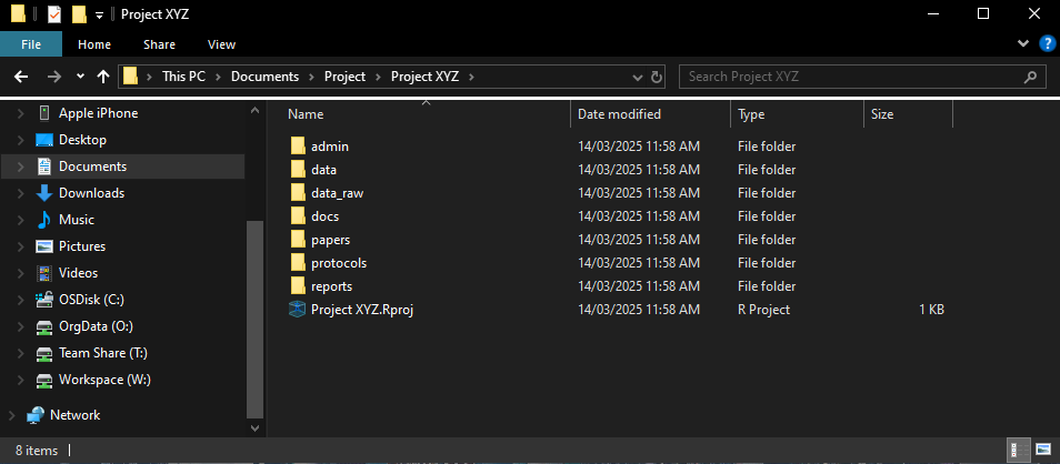 Figure 2: Creation of project file structure.